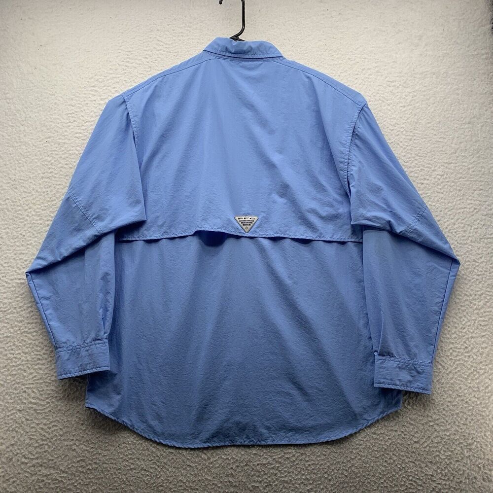Columbia PFG Distant Water Button Up Shirt Mens XXL Blue Vented Fishing Outdoors - Picture 3 of 11